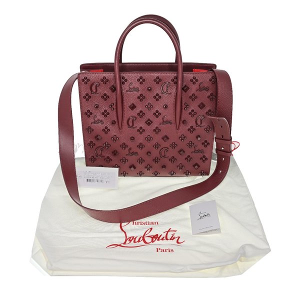 Christian Louboutin Medium Paloma Studs Leather Satchel Bag - Picture 5 of 8